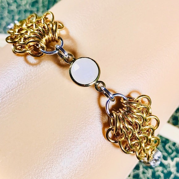 Artisan Opalite Crystal Focal Bracelet - Picture 5 of 6